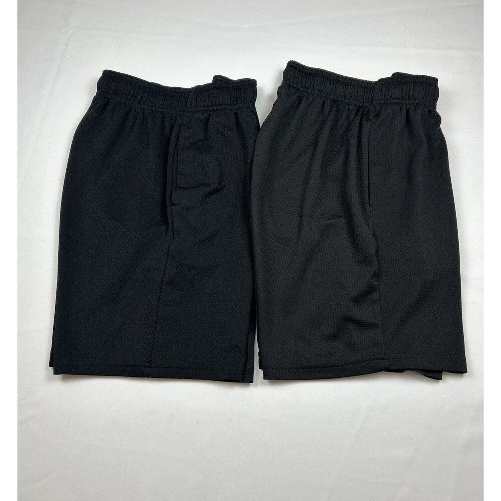 Lot of 2 Athletic Works Men's Black Athletic Shorts Size Small 28-30